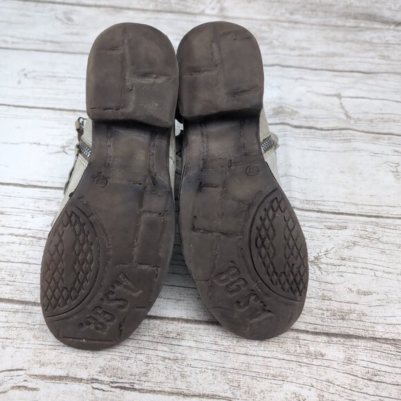 Airstep A.S.98 Taupe Biker Leather Ankle Boots Boho Grunge Rockstar Women Sz 37 - Picture 9 of 10